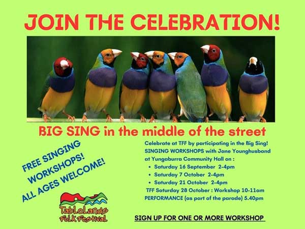 WORKSHOPS for BIG SING in the middle of the street