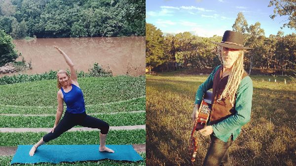 Yoga flow to live music